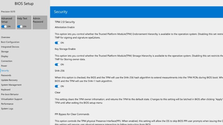 alt text: Kích hoạt TPM trong BIOS
