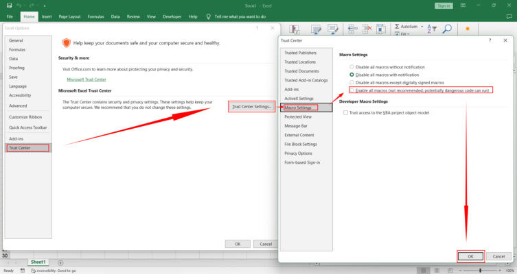 Bật Macro trong Excel