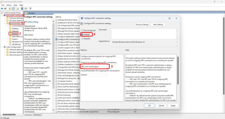 Cài Đặt RPC Over Named Pipes
