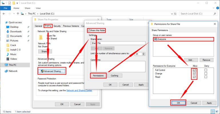 Chia sẻ thư mục