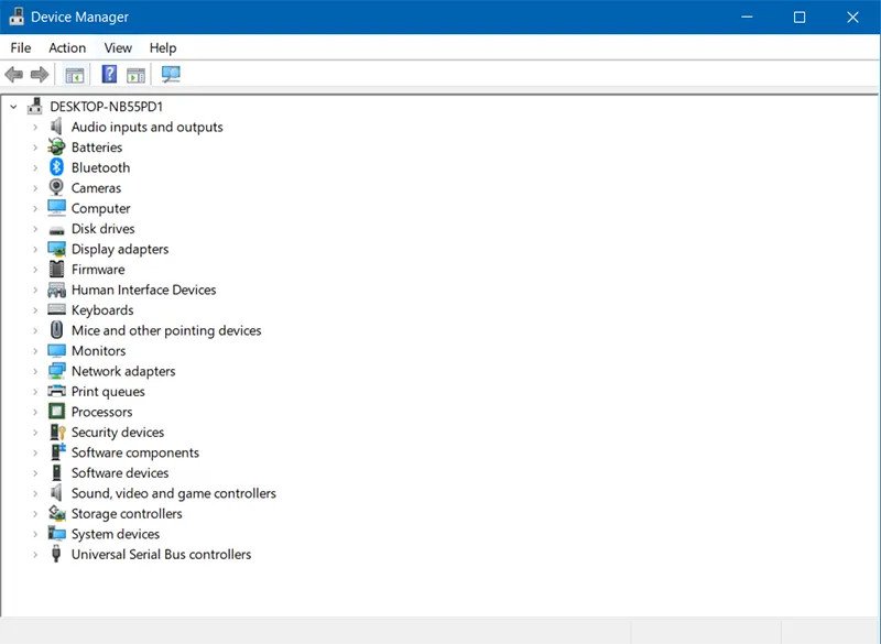 Device Manager trên Windows 10