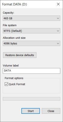 Format lại ổ cứng