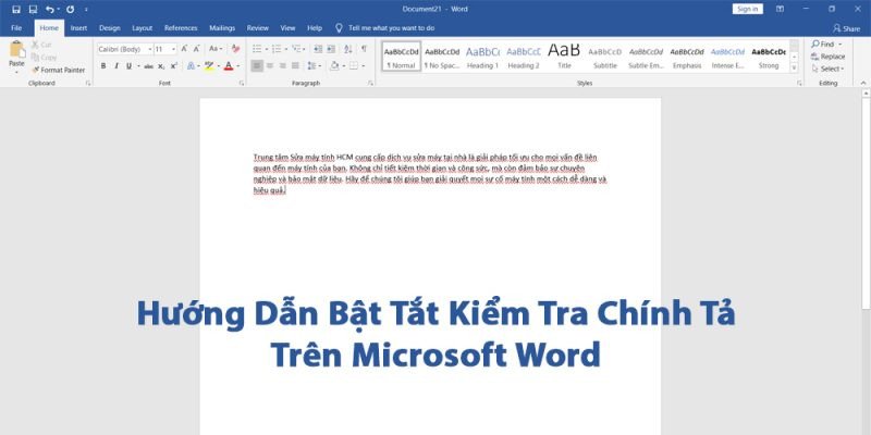 Hướng Dẫn Bật Tắt Kiểm Tra Chính Tả Trên Microsoft Word