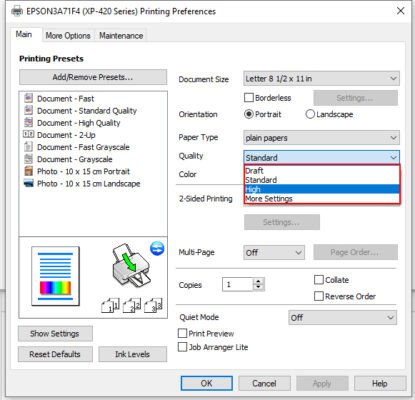 In Đúng Cách Để Tiết Kiệm Mực