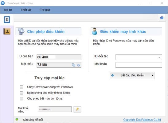 Kiểm tra kết nối UltraViewer