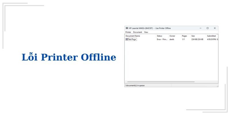 Máy in báo lỗi Offline
