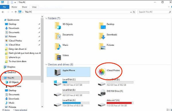 Máy tính nhận diện iPhone như một thiết bị lưu trữ
