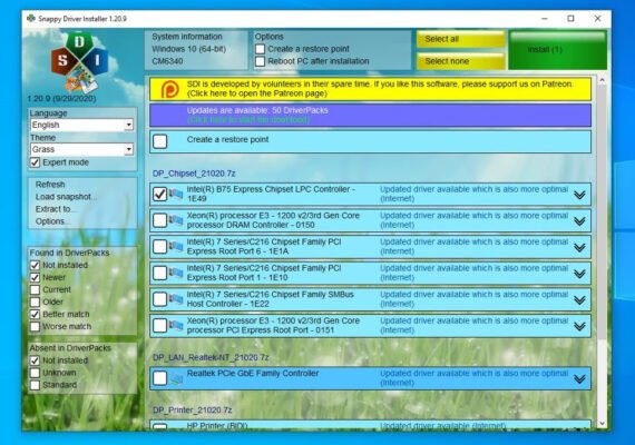 Snappy Driver Installer - Lựa chọn hàng đầu cho người dùng chuyên nghiệp