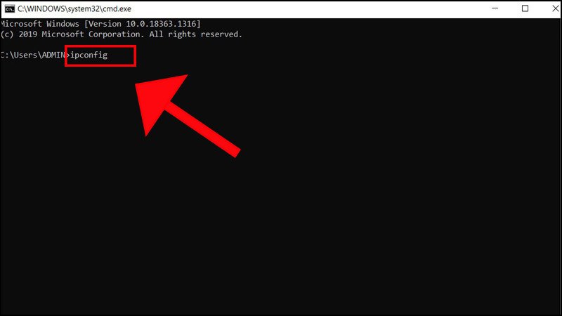 Sử dụng lệnh ping