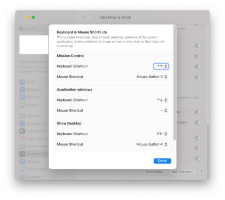 Thiết lập phím tắt