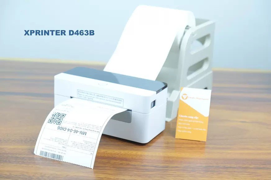 Máy in mã vạch Xprinter D463B sử dụng cổng USB