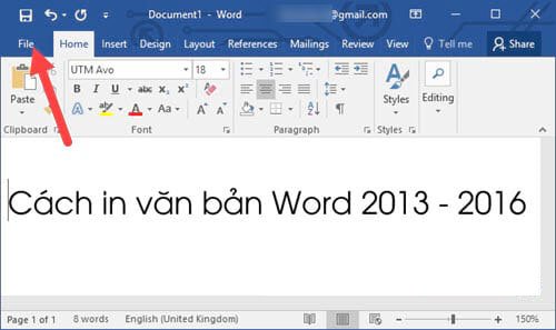 Hộp thoại Print khi in văn bản trong Word 2007