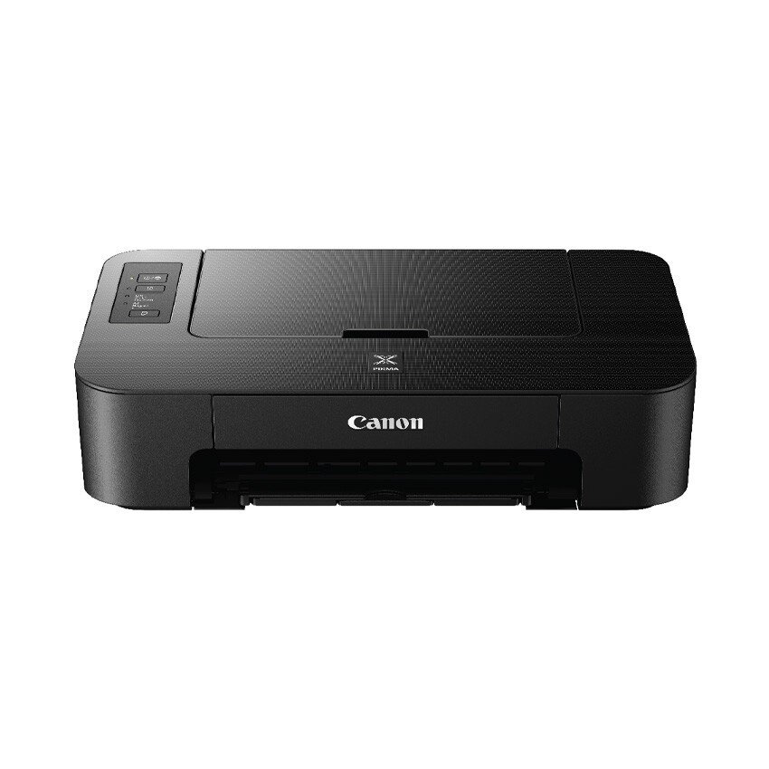 Bản in ảnh không viền đang được đẩy ra từ máy in Canon PIXMA TS207