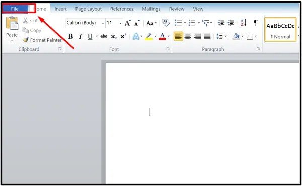 Giao diện menu File và tùy chọn Print trong Microsoft Word