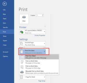 Tùy chọn in 2 mặt thủ công trong PDF