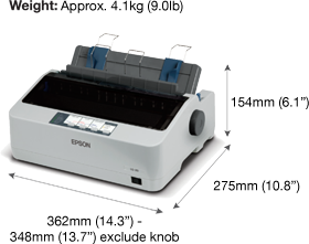 Kích thước máy in kim Epson LQ 310 cũ