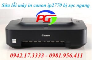 Hình ảnh minh họa máy in Canon IP2770 bị sọc ngang khi in và các vệt sọc trên giấy
