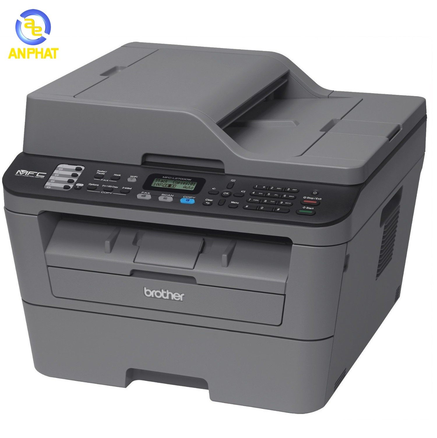 Khay giấy và bảng điều khiển của máy in Brother MFC-L2701DW