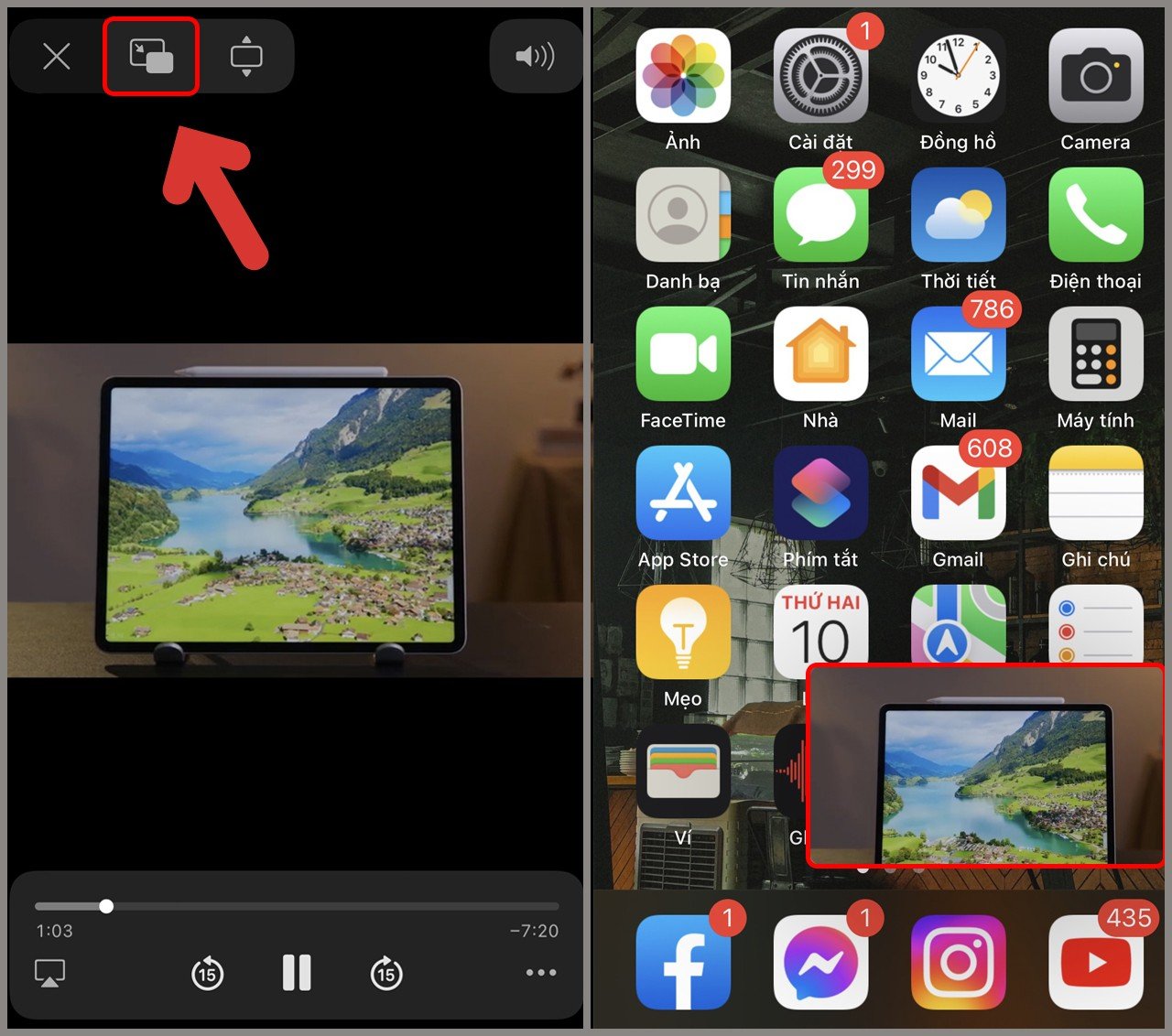 Video YouTube hiển thị dưới dạng cửa sổ Picture-in-Picture khi thoát Safari