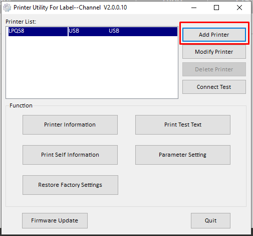 Giao diện chọn Add printer trong phần mềm cài đặt máy in