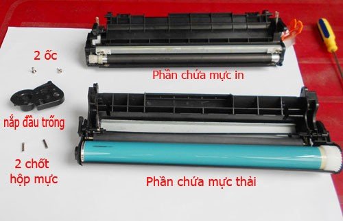 Cấu tạo chi tiết hộp mực máy in Canon 2900