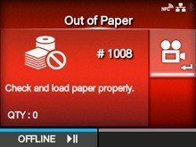 Minh họa lỗi máy in báo hết giấy dù khay vẫn còn giấy