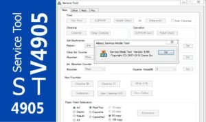 Giao diện trực quan của phần mềm reset máy in Canon ST V4905