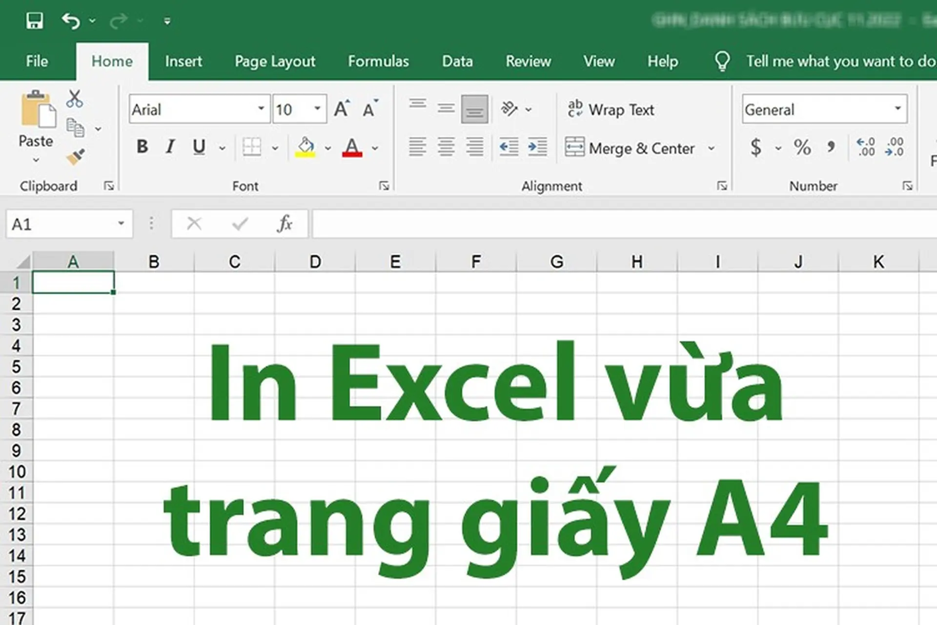 Cách in Excel trong 1 trang A4 đơn giản