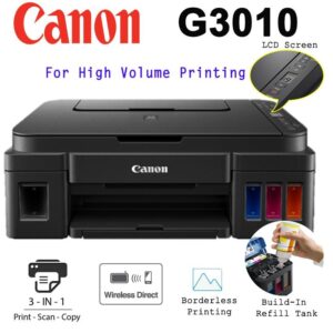 Máy in Canon Pixma G3010 với thiết kế bình mực tích hợp