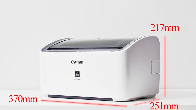Kích thước tổng thể của máy in Canon LBP 2900