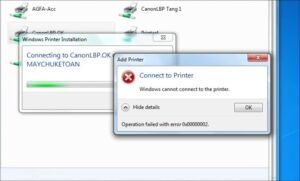 Thông báo lỗi driver máy in trên máy tính là nguyên nhân không in được
