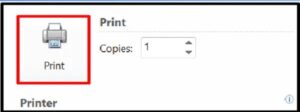 Nhấn nút Print để hoàn tất quá trình in văn bản trên máy tính