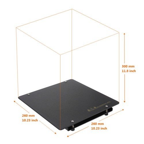 Bàn in gia nhiệt được phủ tấm kính cường lực chuẩn bị cho việc in 3D