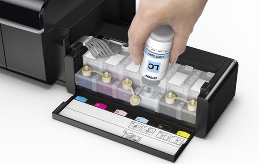 Độ bền và sự ổn định của máy in màu giấy A4 Epson L805 đảm bảo hiệu suất làm việc.