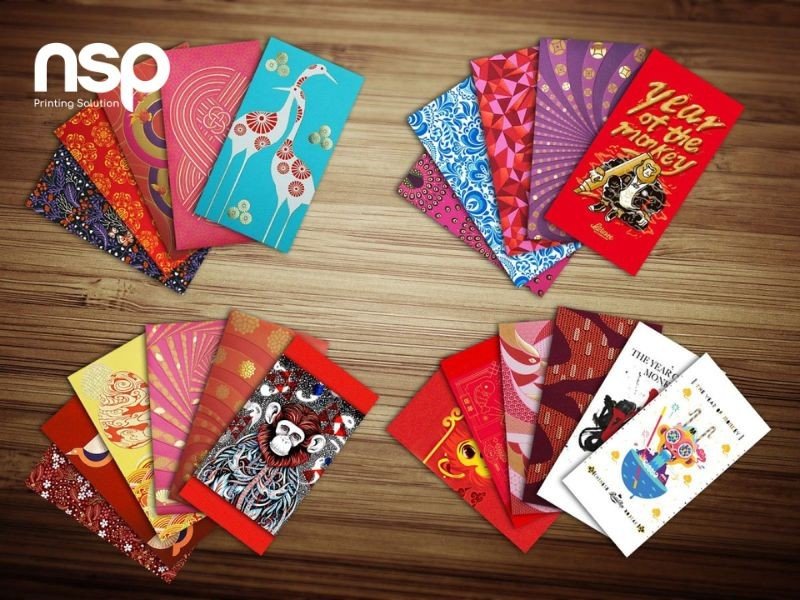 Bộ bao lì xì họa tiết độc đáo, hiện đại, phù hợp xu hướng giới trẻ