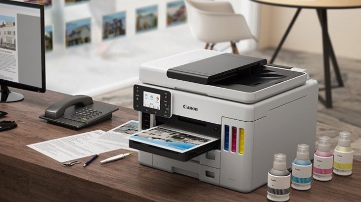 Máy in Canon bị lỗi in đứt nét chữ không rõ ràng