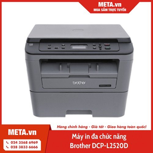 Máy in Brother DCP-L2520D thiết kế hộp khối vuông vắn