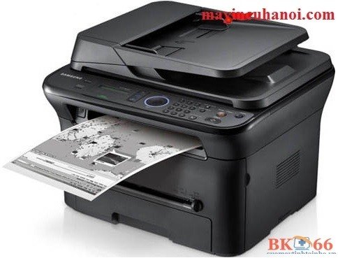 Máy in đa năng Samsung SCX-4623F cũ với thiết kế nhỏ gọn màu trắng xám