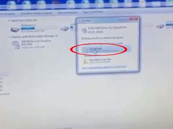 Giao diện chương trình cài đặt driver máy in Fuji Xerox