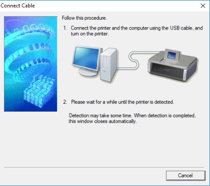 Kết nối máy in Canon iP2770 với máy tính qua cáp USB