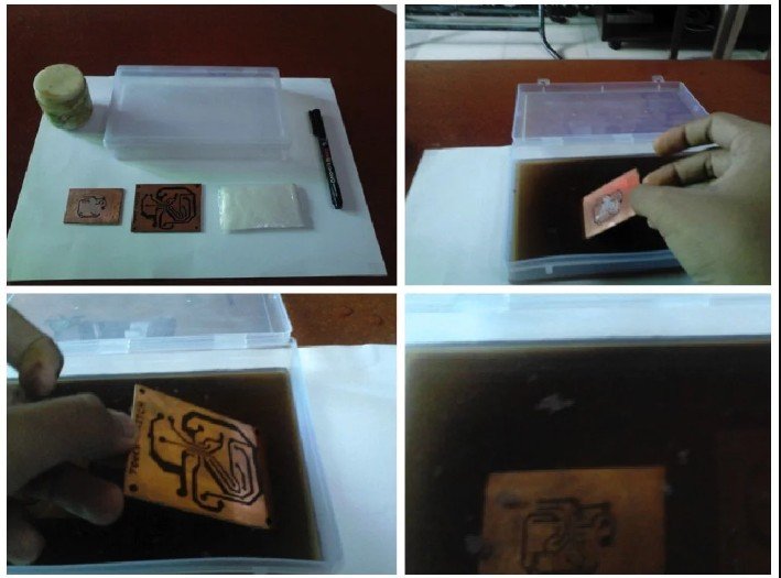 Quá trình ăn mòn phíp đồng bằng dung dịch FeCl3 để loại bỏ phần đồng thừa