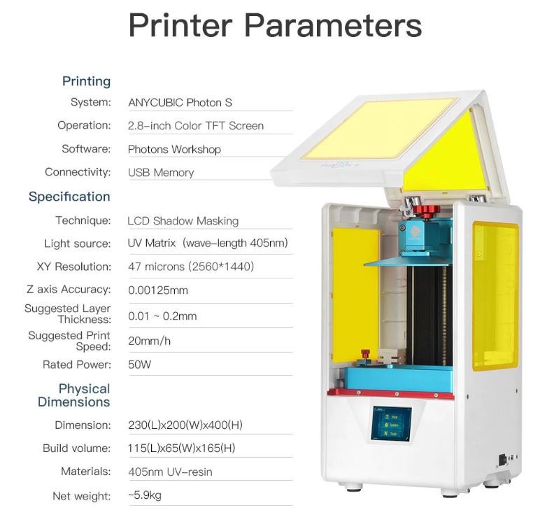 Cận cảnh chi tiết cấu tạo bên trong của máy in 3D Anycubic Photon S
