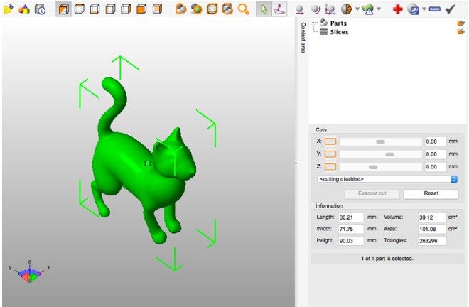 Giao diện phần mềm Netfabb để xử lý mô hình 3D