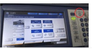 Chọn Menu trên màn hình chính máy in Canon LBP để thiết lập kết nối wifi