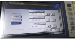 Thiết lập địa chỉ IP tĩnh (Static) cho máy photocopy Toshiba