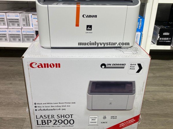 Máy in Canon LBP 2900 chính hãng do Lê Bảo Minh phân phối, thiết kế nhỏ gọn