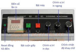 Bảng điều khiển dễ sử dụng của máy in date MY380