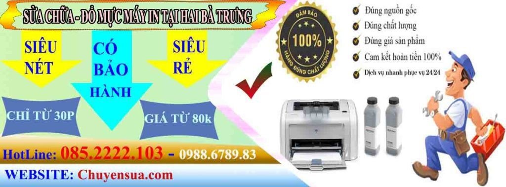 Dịch vụ sửa chữa và bảo hành máy in Canon tại quận Hai Bà Trưng, Hà Nội