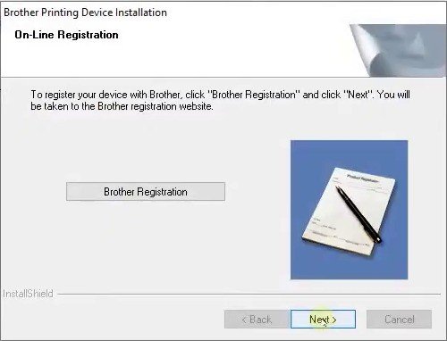 Tùy chọn đăng ký sản phẩm máy in Brother trực tuyến