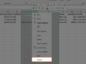 Cách in tất cả các cột trong Excel